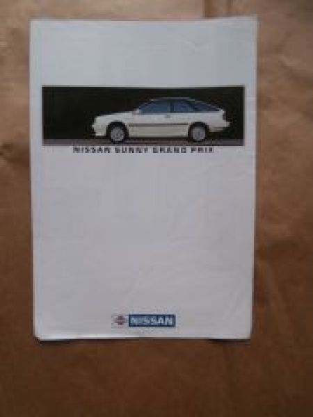 Nissan Sunny Grand Prix April 1986 Prospekt Rarität