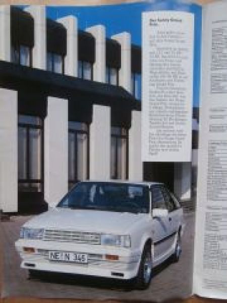 Nissan Sunny Grand Prix April 1986 Prospekt Rarität