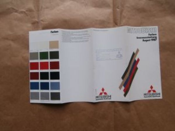 Mitsubishi Farben Innenausstattung August 1987