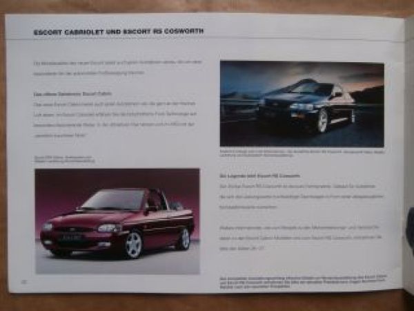 Ford Escort Flair + Fun +Ghia Prospekt Modelljahr 1995