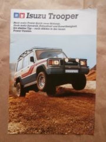 Isuzu Trooper Prospekt Dezember 1987 Rarität