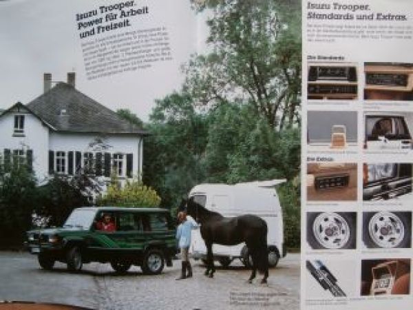 Isuzu Trooper Prospekt Dezember 1987 Rarität