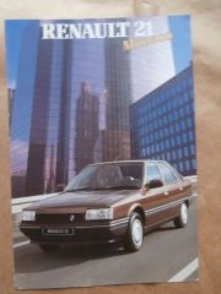 Renault 21 Monaco Brochure Rechtslenker Katalog Rarität