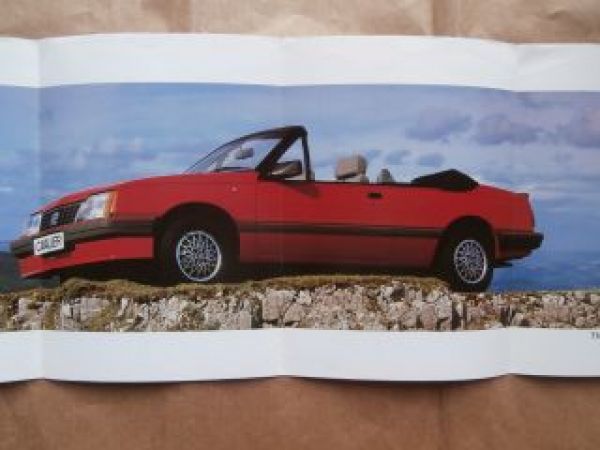 Vauxhall Cavalier Convertible Car Brochure 1985 Englisch UK