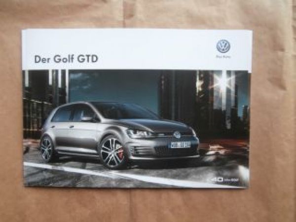 VW Golf7 GTD Prospekt Mai 2014 NEU +Preisliste