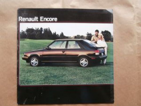 Renault Encore Brochure USA Prospekt ca. 1985