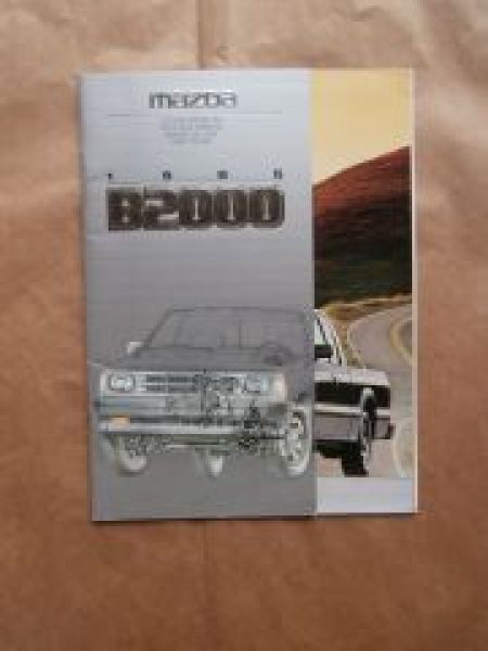 Mazda B2000 1986 Carbrochure USA Prospekt Katalog