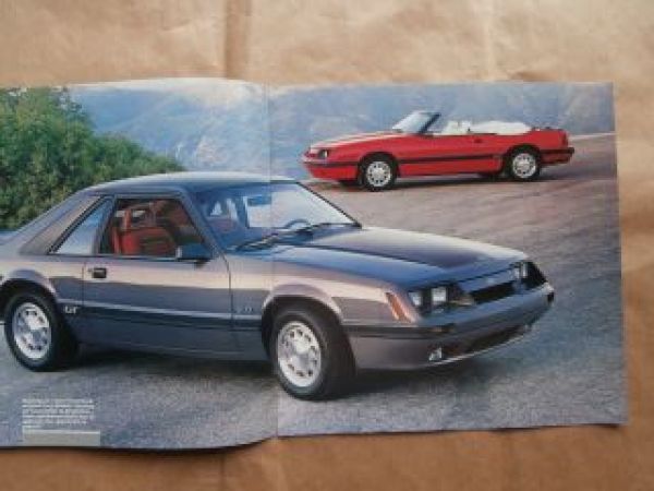 Ford Mustang USA Car Brochure 1986 LX GT SVO