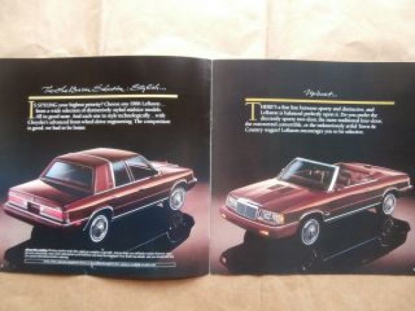 Chrysler LeBaron Coupé Sedan Convertible Town & Country Wagon