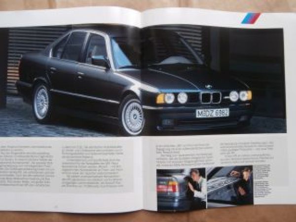 BMW M3 E30 +Cabriolet +M5 E34 Großformat Prospekt September 1988