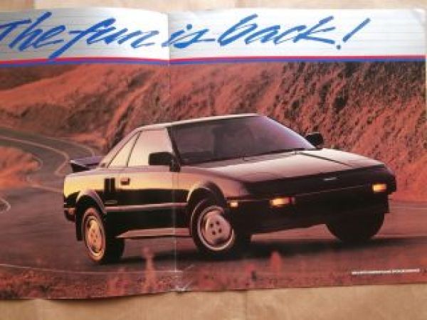 Toyota MR2 Typ W1 Car Brochure August 1985 Rarität