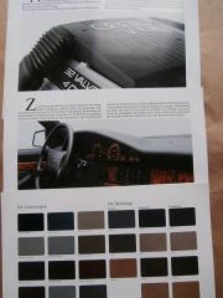 Audi V8 L Prospektmappe A3 Format ca. 1992 Rarität Typ D11