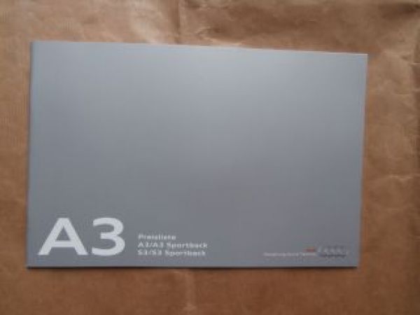 Audi A3 +Sportback +S3 4.August 2014 NEU
