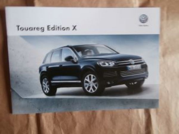 VW Touareg Edition X Sonderprospekt Oktober 2013 NEU