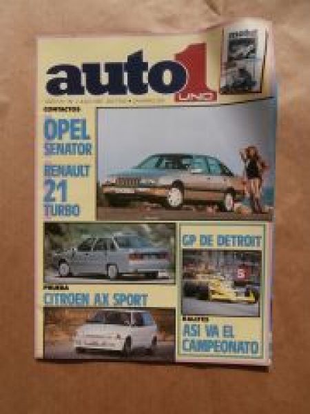 auto 1 uno Opel Senator B, Renault 21 Turbo,Citroen AX Sport,