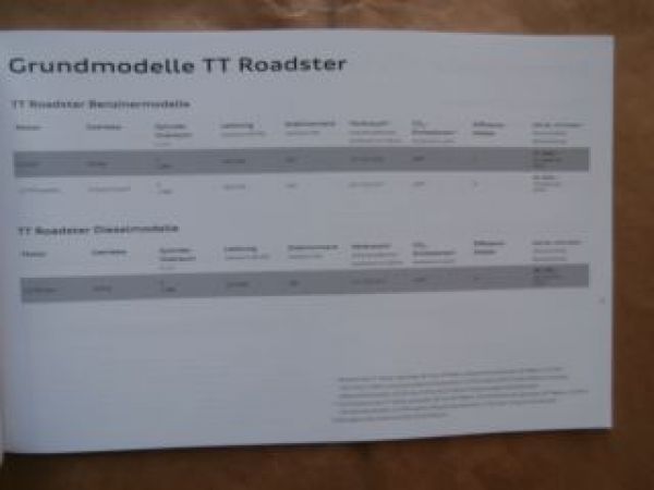 Audi TT/TTS Coupé Roadster Oktober 2014 NEU