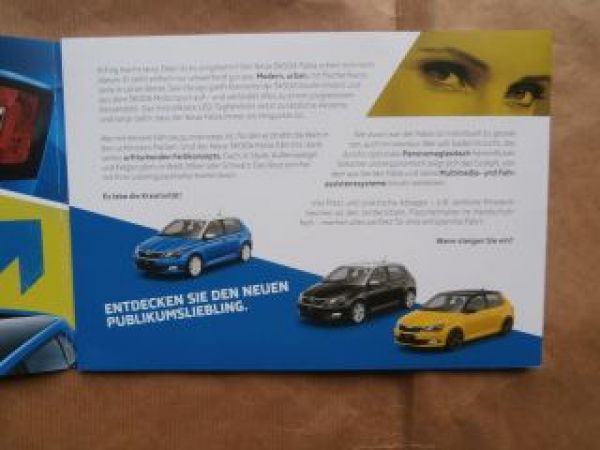 Skoda Fabia Typ NJ Vorabinformation September 2014 NEU