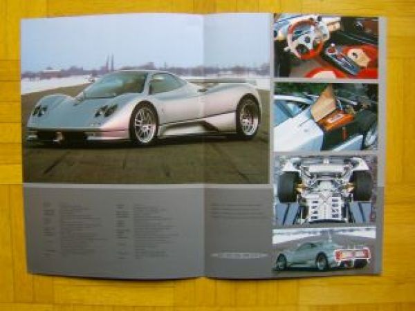 Pagani Zonda Supersportwagen Prospekt NEU