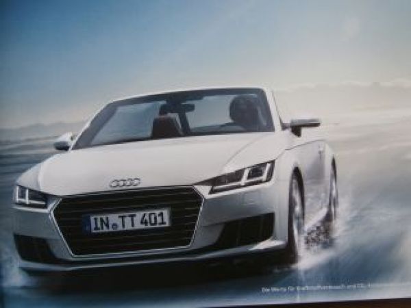 Audi TT TTS Coupé Roadster Prospekt Oktober 2014 NEU