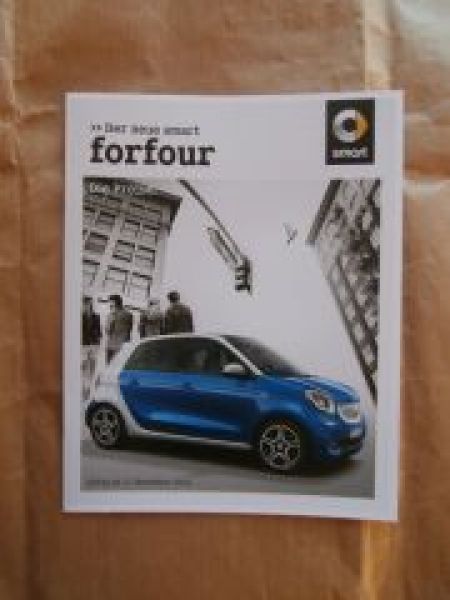 smart forfour W453 Preisliste 17.November 2014 NEU