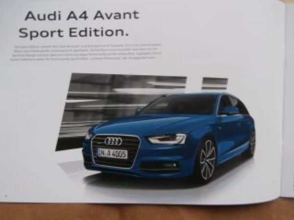 Audi Sport Edition Sport Edition plus Oktober 2014 Prospekt NEU