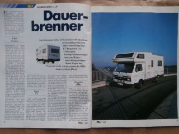 pro mobil 4/1989 Karmann H auf VW LT,Mirage Party 420,Sunline
