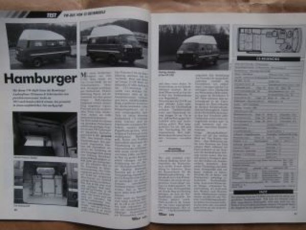 pro mobil 4/1989 Karmann H auf VW LT,Mirage Party 420,Sunline