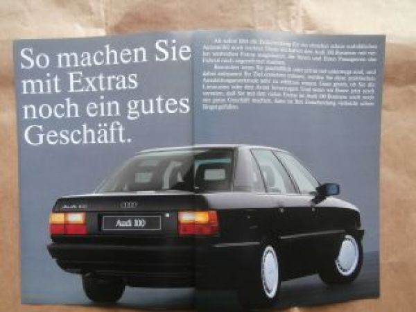 Audi 100 Business Typ44 Prospekt Dezember 1989 Rarität NEU