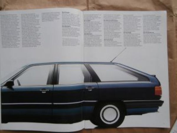 Audi 100 +Avant CC CD Typ44 Prospekt Januar 1986