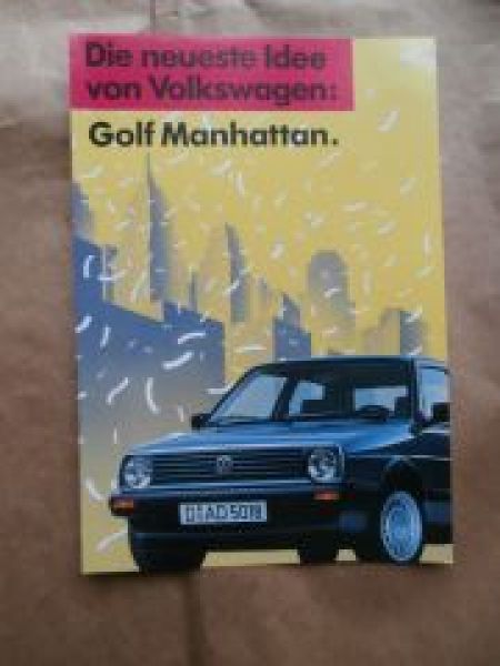 VW Golf2 Typ 19E Manhattan Sonderprospekt NEU