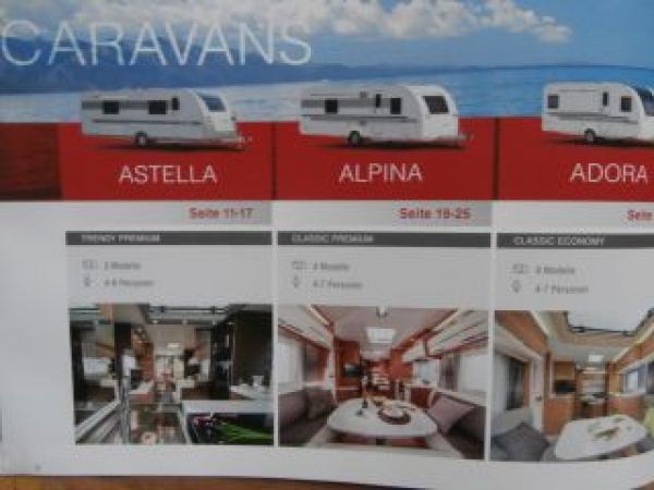 ADRIA caravans 2015 Astella Alpina Adora Action Altea Aviva