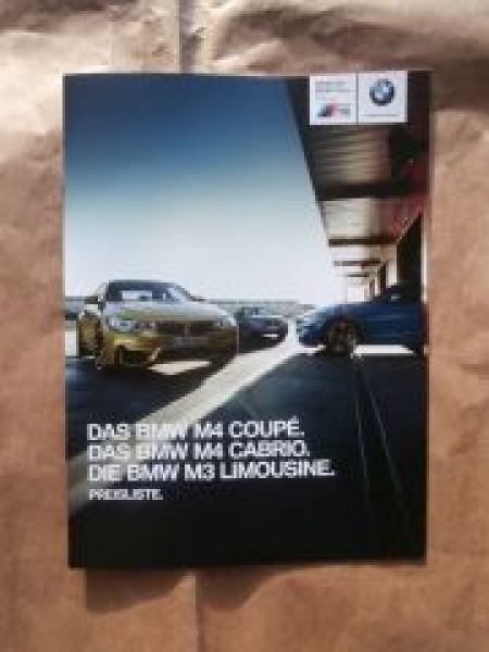 M4 Coupé +Cabrio M3 Limousine Januar 2015 NEU