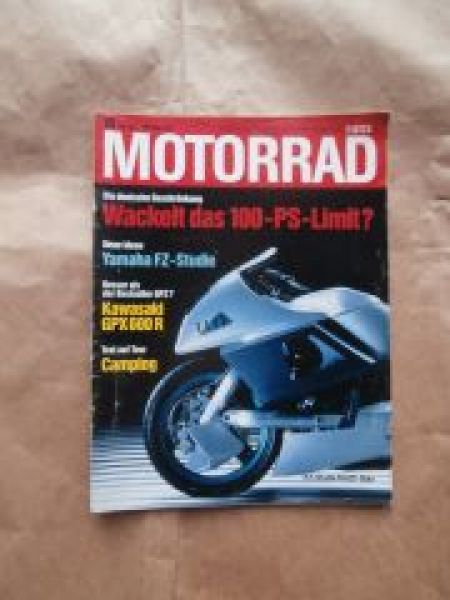 Motorrad 16/1987 Yamaha FZ-Studie, Kawasaki GPX 600R,