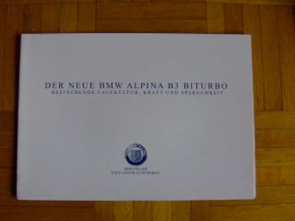 Alpina Prospekt B3 Biturbo E90 Vorstellung 3/2007 NEU