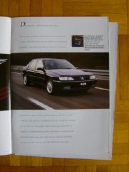 Peugeot 605 Prospekt 7/1996 +Farben/Polster NEU