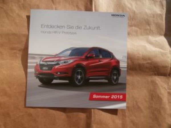 Honda HR-V Prototype Prospekt Dezember 2014 NEU Rarität