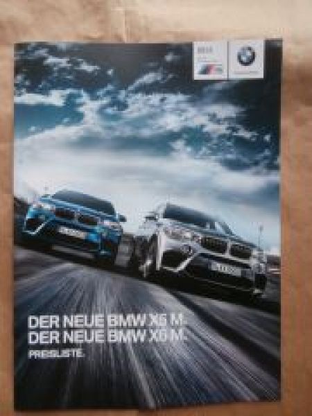 X5 M F85 X6 M F86 Dezember 2014 NEU