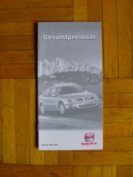 Seat Gesamtpreisliste 4.3.1999 NEU