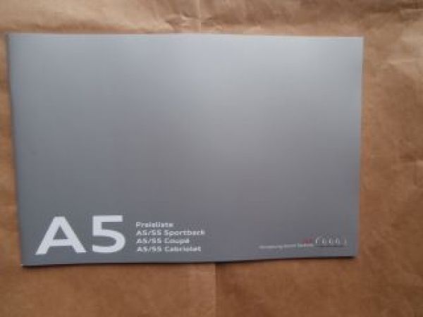 Audi A5 +S5 Sportback Coupé Cabriolet Typ AU484 12.1.2015