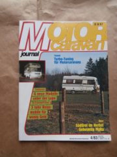 Motor caravan journal 4/1983 SKW Concorde 500RS, Carthago Topas