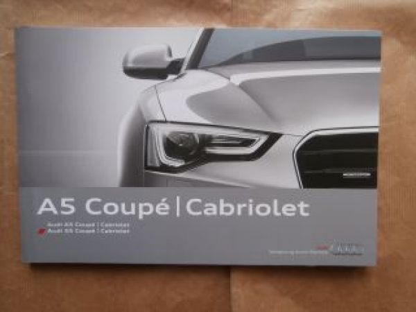 Audi A5 Coupé Cabriolet +S5 Prospekt April 2014 +exclusive 4/201
