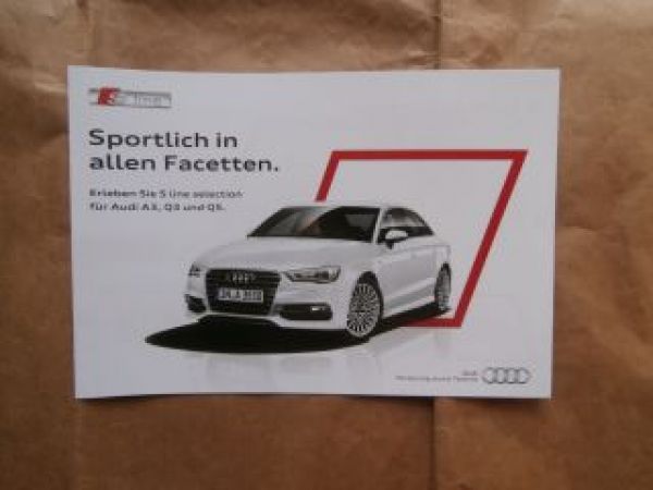 Audi A3 Q3 +Q5 s line selecton November 2014 NEU
