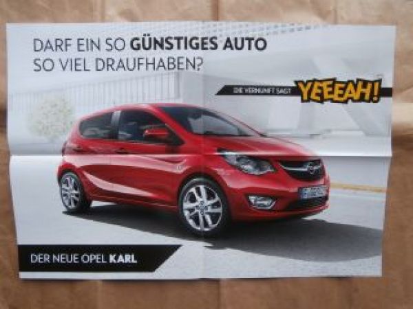 Opel Karl Prospekt A3 Format Januar 2015