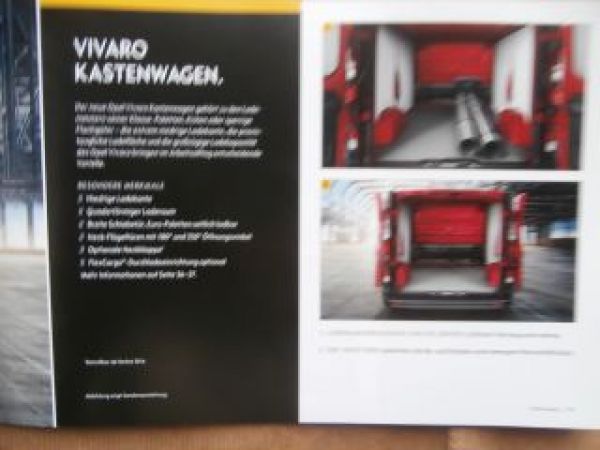 Opel Vivaro +Zubehör Prospekt August 2014 NEU
