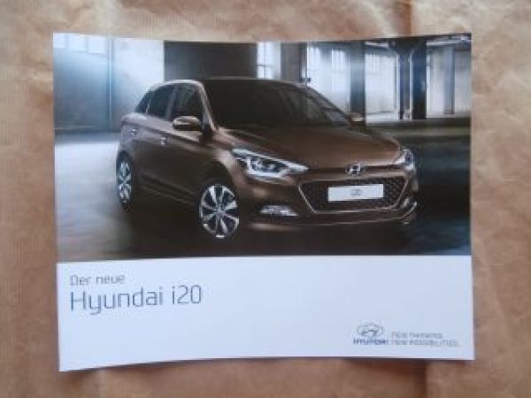 Hyundai i20 Prospekt September 2014 NEU