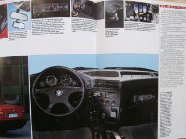BMW 318i 320i E30 520i 525i E34 Feuerwehr Prospekt März 1988