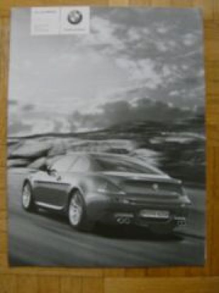 BMW Preisliste M6 Coupe E63 1/2005 NEU