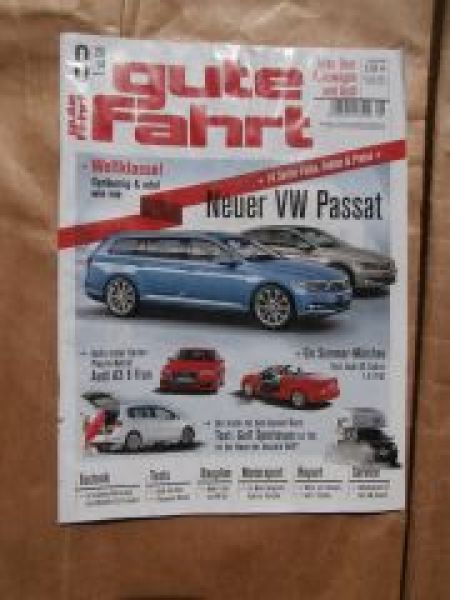 gute fahrt 8/2014 Passat B8,A3 e-tron,A3 cabrio 1.8TFSi,Golf Spo
