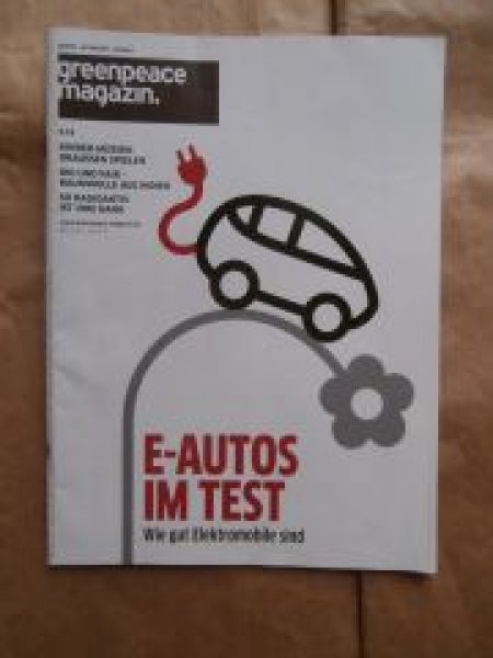 greenpeace magazin 2/2011 E-Autos im Test Leaf,Mia, Ampera