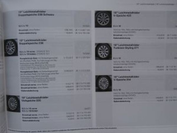 BMW Leichtmetallräder Dezember 2014 alle Baureihen